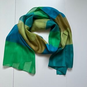 61-in Oblong Striped Scarf, Vtg